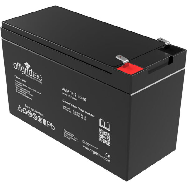 Offgridtec - agm 7Ah 20HR 12V - Solar Batterie Akku Extrem zyklenfest