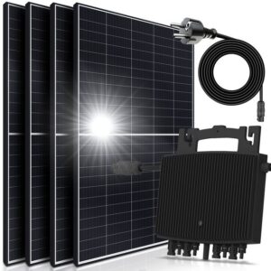 SUNNIVA Solaranlage Balkonkraftwerk Set 1660 W / 1200 W, Monokristallin, (Micro Inverter 1660W, 5m Anschlusskabel, Solarkabel, Balkon Mini-PV Anlage), genehmigungsfrei Solarpanel Solarmodul Photovoltaikanlage