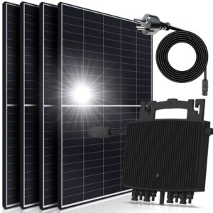 SUNNIVA Solaranlage Balkonkraftwerk Set 2200 W / 1800 W, Monokristallin, (Micro Inverter 2200W, 5m Anschlusskabel, Solarkabel, Balkon Mini-PV Anlage), genehmigungsfrei Solarpanel Solarmodul Photovoltaikanlage