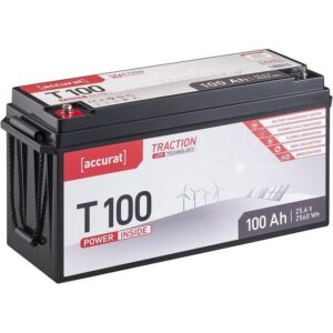 accurat 24V 100Ah LiFePO4 Lithium Batterie für Solaranlagen Batterie