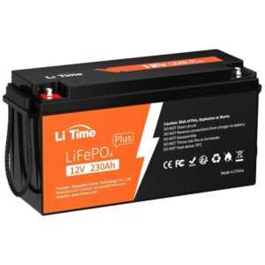 12V 230Ah Plus Low-Temp-Schutz LiFePO4 Batterie Eingebautes 200A bms, Max 2944Wh Energie, Lithium-Eisenphosphat Batterie Perfekt für Solaranlage,