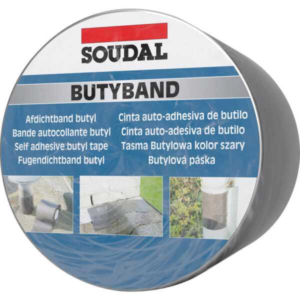 Butyband 10 m Aluminium 10 cm - Soudal