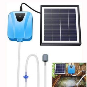 Dedom Teichbelüfter Luftpumpe, Sauerstoffpumpe, Solarmodul, für Garten Teich Aquarium