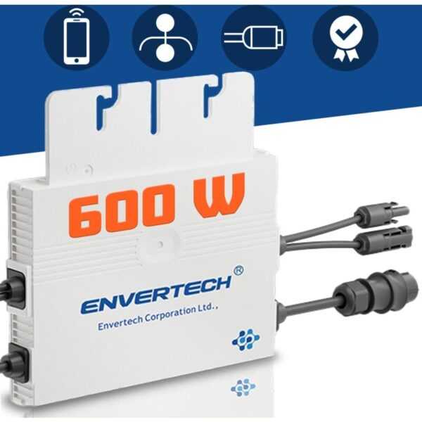 Envertech EVT560 600 w Micro-Wechselrichter Inverter für Mini-PV Plug & Play Balkonkraftwerk Solarmodule Solarpanele Solar