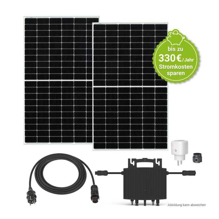 Juskys Balkonkraftwerk 600W / 750W Solaranlage Komplettset Photovoltaik steckerfertig – Verkauf nur an Endverbraucher