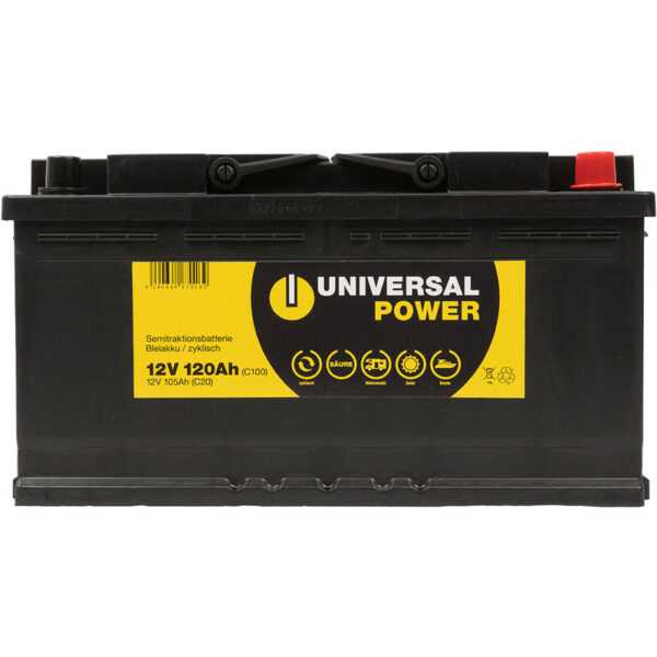 Semitraktion UPA12-120 12V 120Ah (C100) Solar Batterie Wohnmobilbatterie zyklenfest - Universal Power