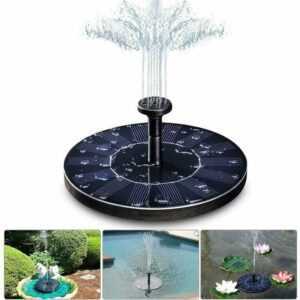 Solarbrunnen, 1,4 W Solar-Teichpumpe mit 4 Effekten, maximale Höhe 70 cm, Solarpumpe, schwimmende Solar-Brunnenpumpe für Gartenteich oder