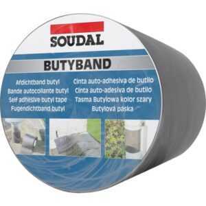 Soudal Butyband Aluminium elasto-plastisches Dichtband Anschlussband Rolle 150mm x 10m