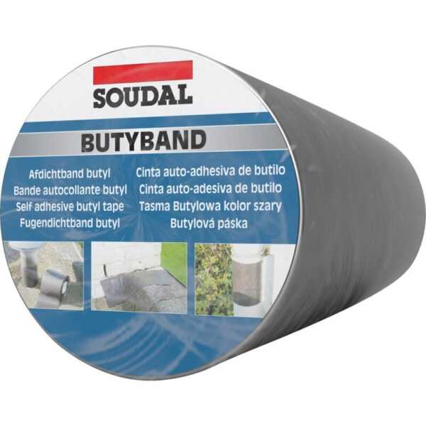 Soudal Butyband Aluminium elasto-plastisches Dichtband Anschlussband Rolle 300mm x 10m