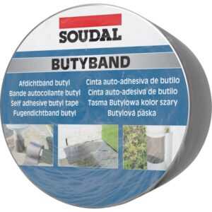 Soudal Butyband Aluminium elasto-plastisches Dichtband Anschlussband Rolle 75mm x 10m