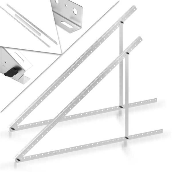 Swanew - 2x 41 zoll/104cm Solarhalterung Solarpanel Halterung 90°Einstellbares Solarmodulhalterung Solarmodul Halterung Mobile Solaranlage Flachdach