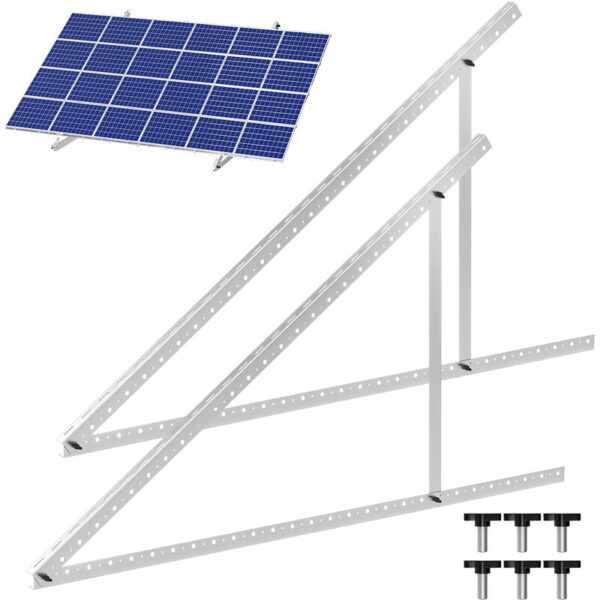 Swanew - 41 Zoll Solarhalterung Einstellbares Aluminium Solarmodul Halterung Solarpanel Befestigung Wand- Boden- Halterung 1040mm für Wohnmobil