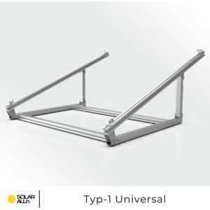 Typ-1 Universal - Montageset für Balkonkraftwerke und Solaranlagen mit 2 Modulen - Solar Allin