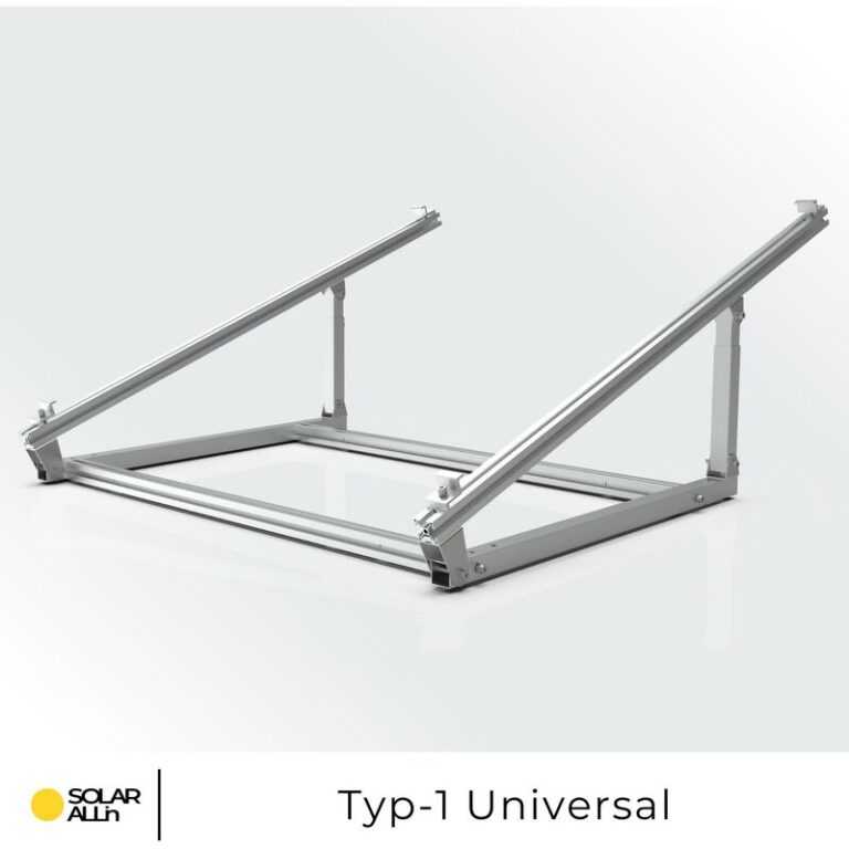 Solar Allin – Typ-1 Universal – Montageset für Balkonkraftwerke und Solaranlagen mit 2 Modulen