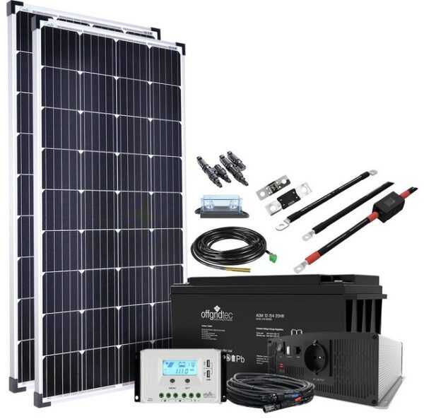 offgridtec Solaranlage Autark XL-Master, 150 W, Monokristallin, (Set)