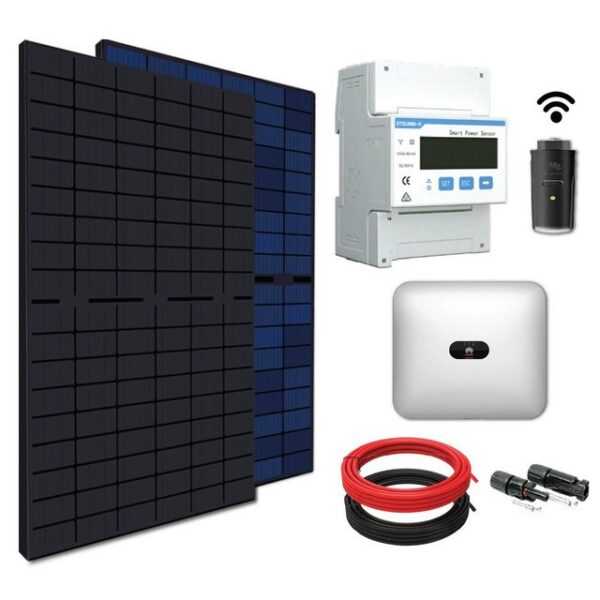 Campergold Solaranlage 3440W Photovoltaik Solaranlage Set mit 8x430W Bifaziale Solarmodule, (Komplettset und Huawei SUN2000 3KTL M1 HC Hybrid Wechselrichter)