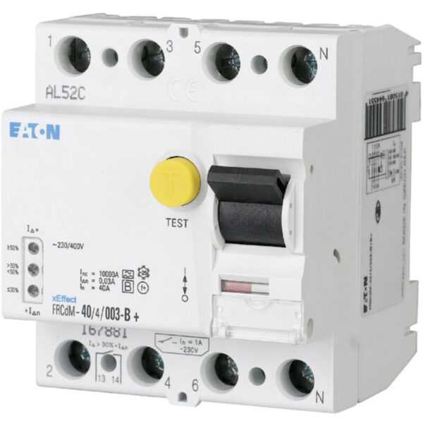 Eaton - 167898 FRCDM-63/4/03-G/B FI-Schutzschalter allstromsensitiv 4polig 63 a 0.3 a 240 v, 415 v