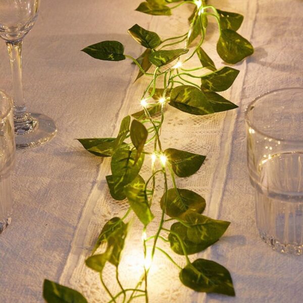 Künstliche Solar-LED-Lichterkette, 2m, 20 LEDs, für Party, Hochzeit, Garten, Zimmer, style3