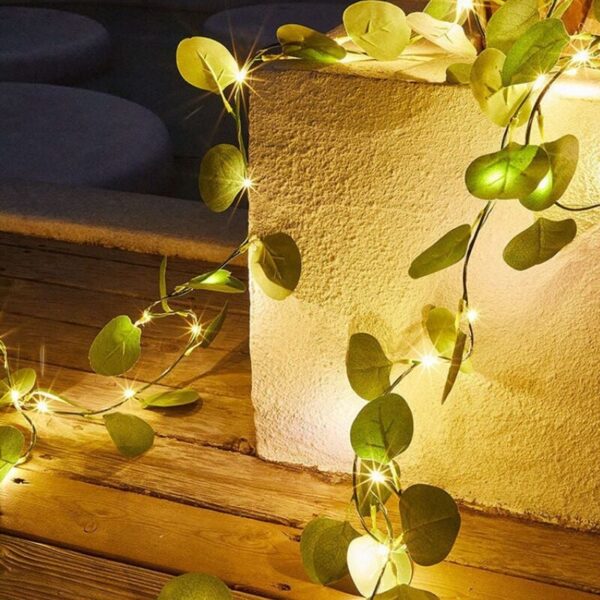 Künstliche Solar-LED-Lichterkette, 2m, 20 LEDs, für Party, Hochzeit, Garten, Zimmer, style4