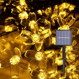 LYCXAMES Solar-Lichterkette für den Außenbereich, 50 LEDs, 7 Meter, Solar-Lichterkette für den Außenbereich, für draußen, Zuhause, Rasen, Hochzeit,