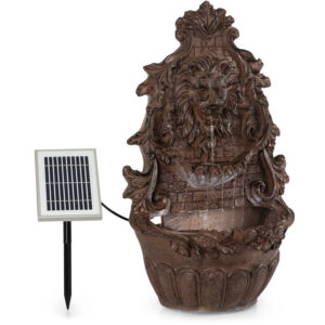 Löwenstein Wandbrunnen 2W Solar-Pumpe Material: Polyresin 4 weiße led 5m Kabel - Rost - Blumfeldt