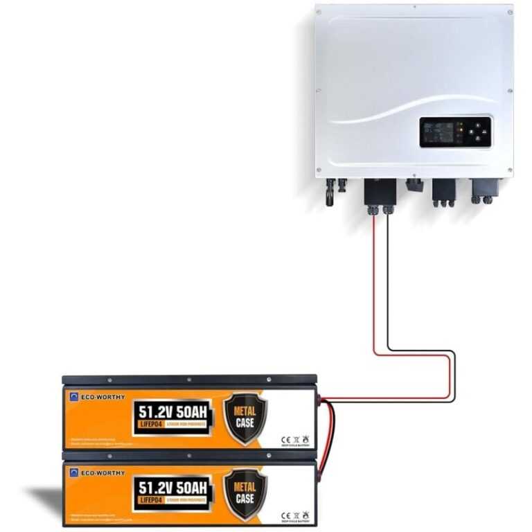 Eco-worthy – neuwertig] 5KWh Balkonkraftwerk mit 48V 50Ah x2 LiFePO4 Batterie+5000W Hybrid Inverter,Balkonkraftwerk mit Speicher für Solaranlage