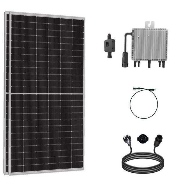 SOLAR-HOOK etm Solaranlage Balkonkraftwerk 820W Komplettset Deye Wechselrichter 800W, Photovoltaik Balkon – Solaranalage