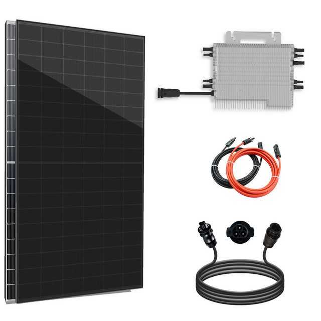 SOLAR-HOOK etm Solaranlage Balkonkraftwerk Set 1720W Bifazial, (PV Anlage mit Relais), Deye Wechselrichter 1600W SUN-M160G4-EU-Q0