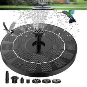 SOTOR Gartenbrunnen Solarbrunnen,1.4W-Solar Springbrunnen,Solar Teichpumpe Außen,6 Nozzle