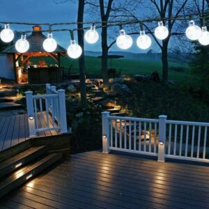 Solar-Gartenleuchten für den Außenbereich, 50 LEDs, 8 Modi, Innen-/Außen-Solarleuchten für Garten, Terrasse, Hof, Zuhause, Party, Hochzeit, Festival