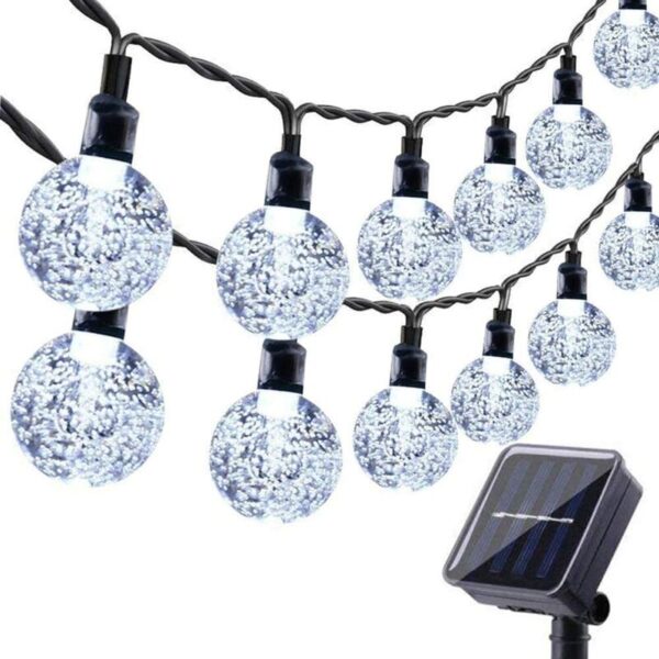 Solar-Lichterkette für den Außenbereich, 11 m, 60 LEDs, wasserdichte Solar-Lichterkette, 8 Modi, Outdoor-Solar-Lichterkette für Garten, Terrasse,