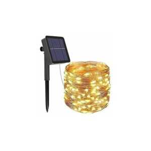 Solar-Lichterkette für den Außenbereich, 12 m, 120 LEDs, 8 Dekorationsmodi [Energieklasse a+++].