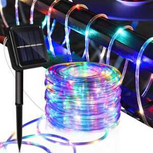 Solar Lichterketten Lichtschlauch 8 Modi Lichter fuer Party Garden Home Festival Decoratio,Bunt,32m 300 led - Bunt