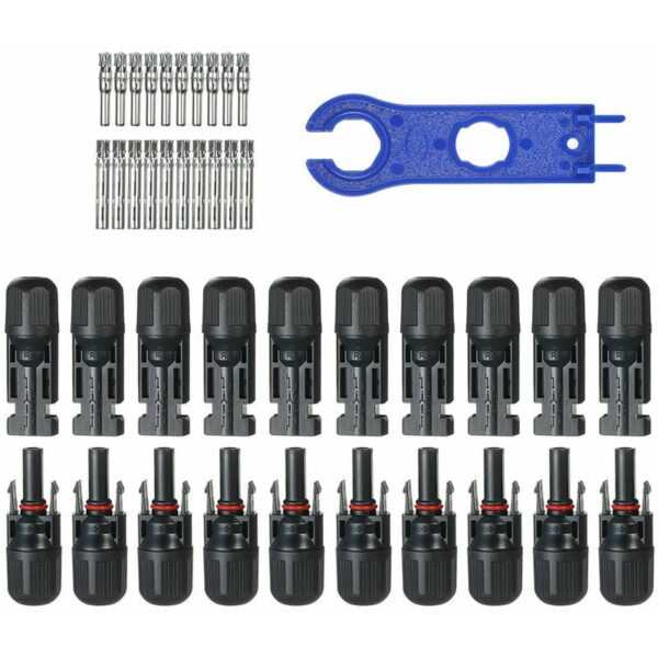 Solar-Steckverbinder & AnschlusskabelMc4 Photovoltaik Stecker Und Buchse, Mit Spezialschlussel, 10 Paar