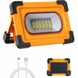 Tovbmup - 60 w LED-Scheinwerfer 3000 Lumen Arbeitslicht mit 9000 mAh Akku und 4 wiederaufladbaren Modi Camping diy