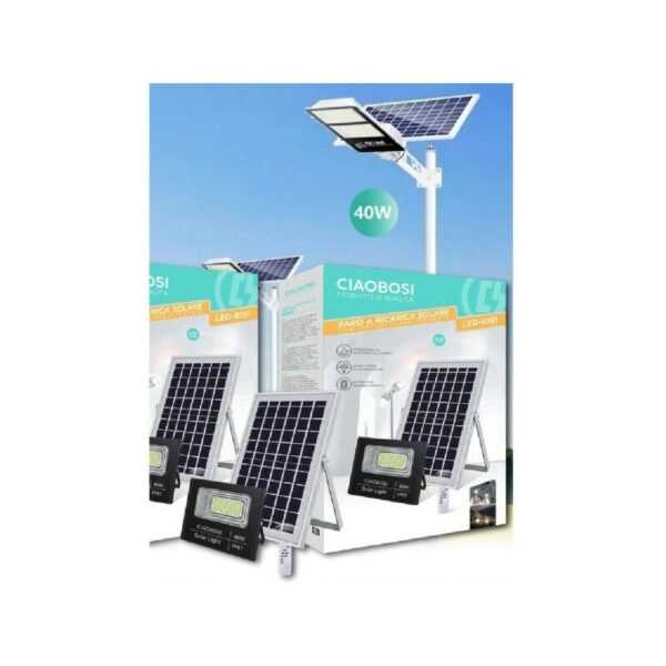 Trade Shop Traesio - led-scheinwerfer photovoltaik solarpanel IP67 40 w mit fernbedienung LED-8191