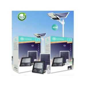 Trade Shop Traesio - led-strahler photovoltaik-solarpanel 40W mit twilight IP67 LED-9013