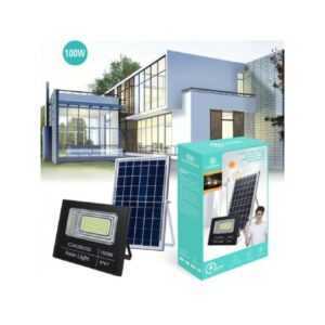 Trade Shop Traesio - led-strahler photovoltaik-solarpanel IP67 100W mit fernbedienung LED-8193