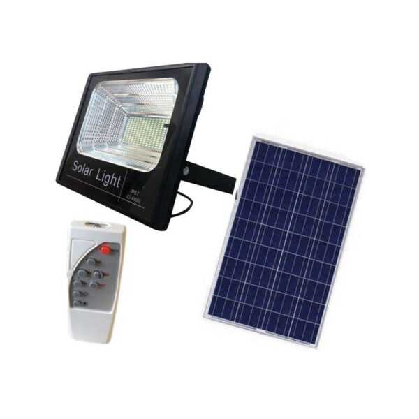 Trade Shop Traesio - solar energie paneel strahler led weisses licht IP67 mit fernbedienung 400 Watt