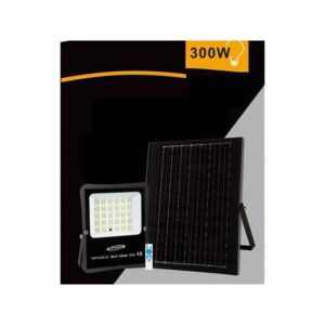 Trade Shop Traesio - solar led strahler 300W fernbedienung IP65 kaltweisses licht 6500K S01F-300W