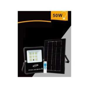 Trade Shop Traesio - solar led strahler 50 w fernbedienung IP65 kaltweisses licht 6500K S01F-50W