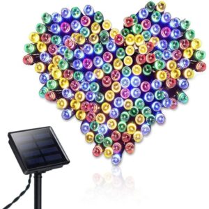 Wasserdichte Solar-Lichterkette, 22 m, 200 LED-Lichterkette, 8 Beleuchtungsmodi, Lichterkette für den Garten im Freien - Lycxames