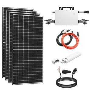 enprovesolar Solaranlage 2000W Balkonkraftwerk Komplettset inkl. 500W Solarmodule, Monokristallin, (DTU-Wlite-S, Wielandstecker), Hoymiles HMS-1800W-4T Wechselrichter