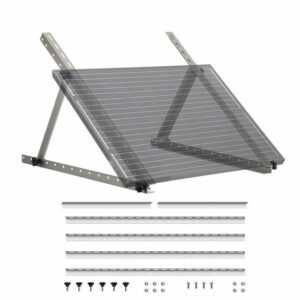 iscooter 2x Balkonkraftwerk Halterung Solarmodul Halterung Solar Bracket (1set) Solarmodul-Halterung, (2x Montage Dreiecke + Schrauben Set + Montageanleitung, Angle Adjustable Solarmodule Halterung für Wand Dach Auto)