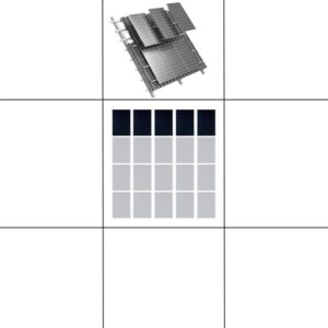 1-reihiges Solar-easy Klicksystem, schwarz, Hochkant-Verlegung, Dachpfanne für 6 Module Rahmenhöhe 35mm