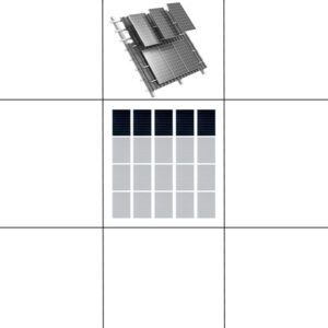 1-reihiges Solar-easy Klicksystem, schwarz, Hochkant-Verlegung, Dachpfanne für 7 Module Rahmenhöhe 32mm