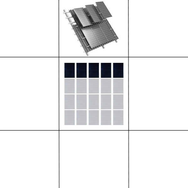 1-reihiges Solar-easy Klicksystem, schwarz, Hochkant-Verlegung, Dachpfanne für 8 Module Rahmenhöhe 35mm