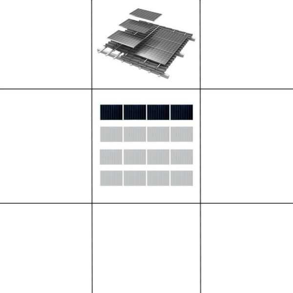 1-reihiges Solar-easy Klicksystem, schwarz, Quer-Verlegung, Dachpfanne für 1 Modul Rahmenhöhe 30mm