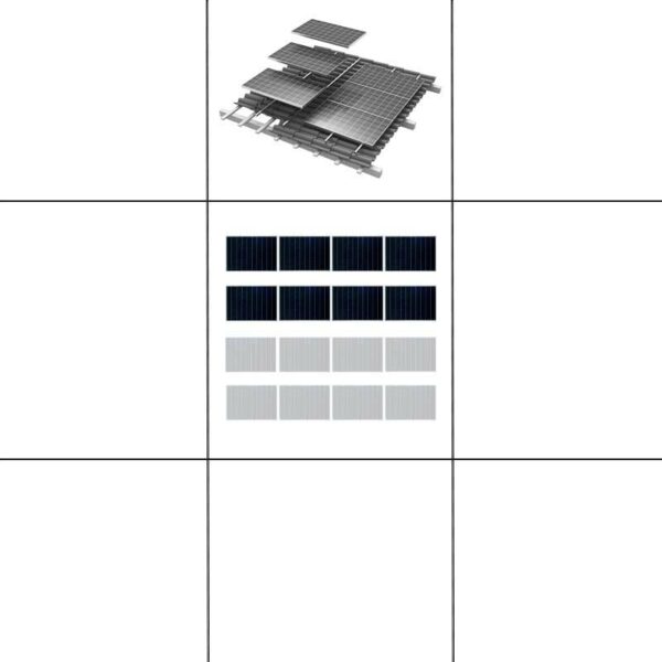 2-reihiges Solar-easy Klicksystem, schwarz, Quer-Verlegung, Dachpfanne für 2 Module Rahmenhöhe 35mm
