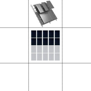 2-reihiges Solar-easy Klicksystem, silber, Hochkant-Verlegung, Dachpfanne für 2 Module Rahmenhöhe 32mm